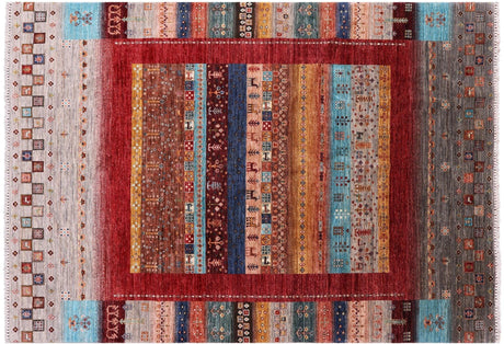 Persian Gabbeh Tribal Handmade Wool Rug - Manhattan Rugs