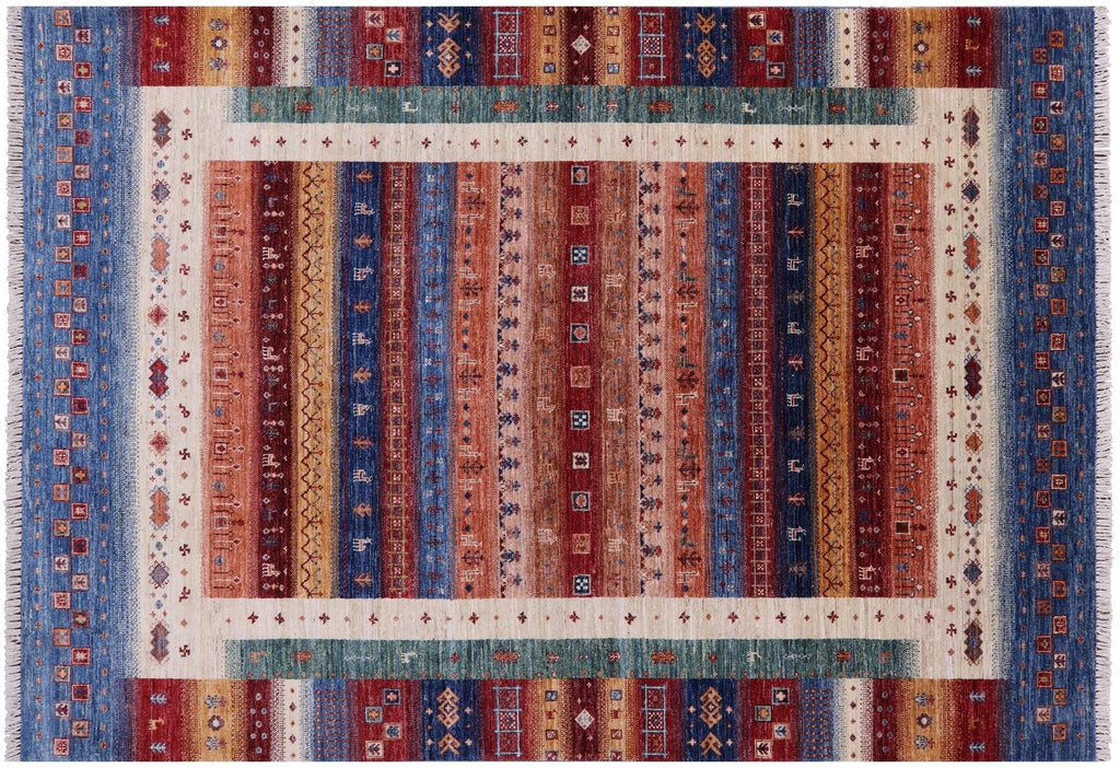 Handmade Persian Gabbeh Tribal Wool Rug - Manhattan Rugs