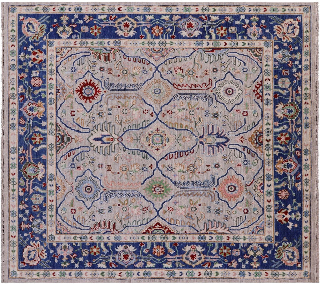 Square Hand Knotted Wool On Wool Turkish Oushak Rug - Manhattan Rugs