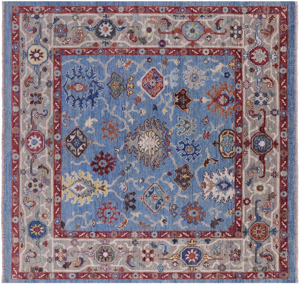 Square Wool On Wool Handmade Turkish Oushak Rug - Manhattan Rugs