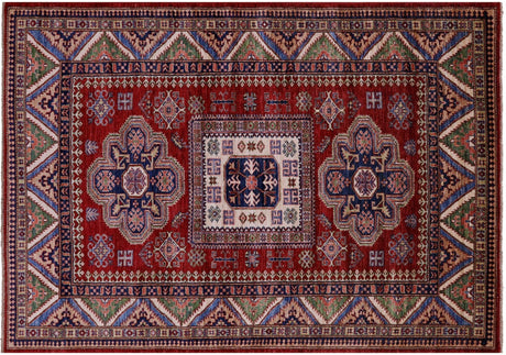 Handmade Super Kazak Geometric Rug - Manhattan Rugs