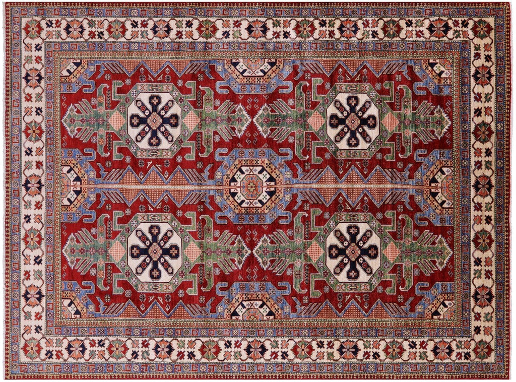 Super Kazak Geometric Handmade Wool Rug - Manhattan Rugs