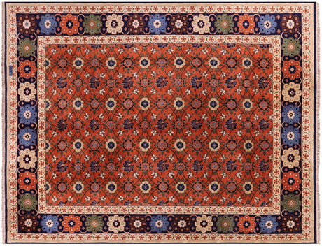 Signed Persian Varamin Hand-Knotted Wool Rug - Manhattan Rugs