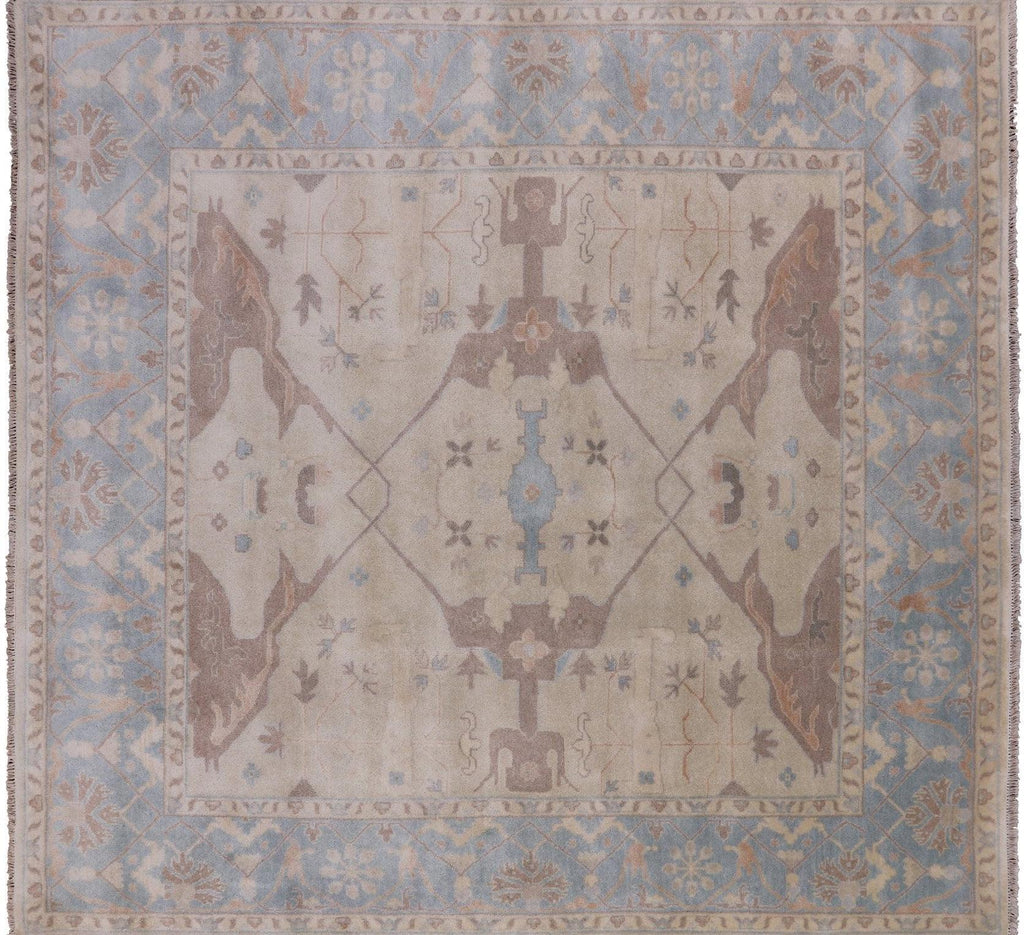 Square Oushak Handmade Wool Rug - Manhattan Rugs
