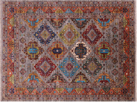 Super Kazak Geometric Handmade Wool Rug - Manhattan Rugs