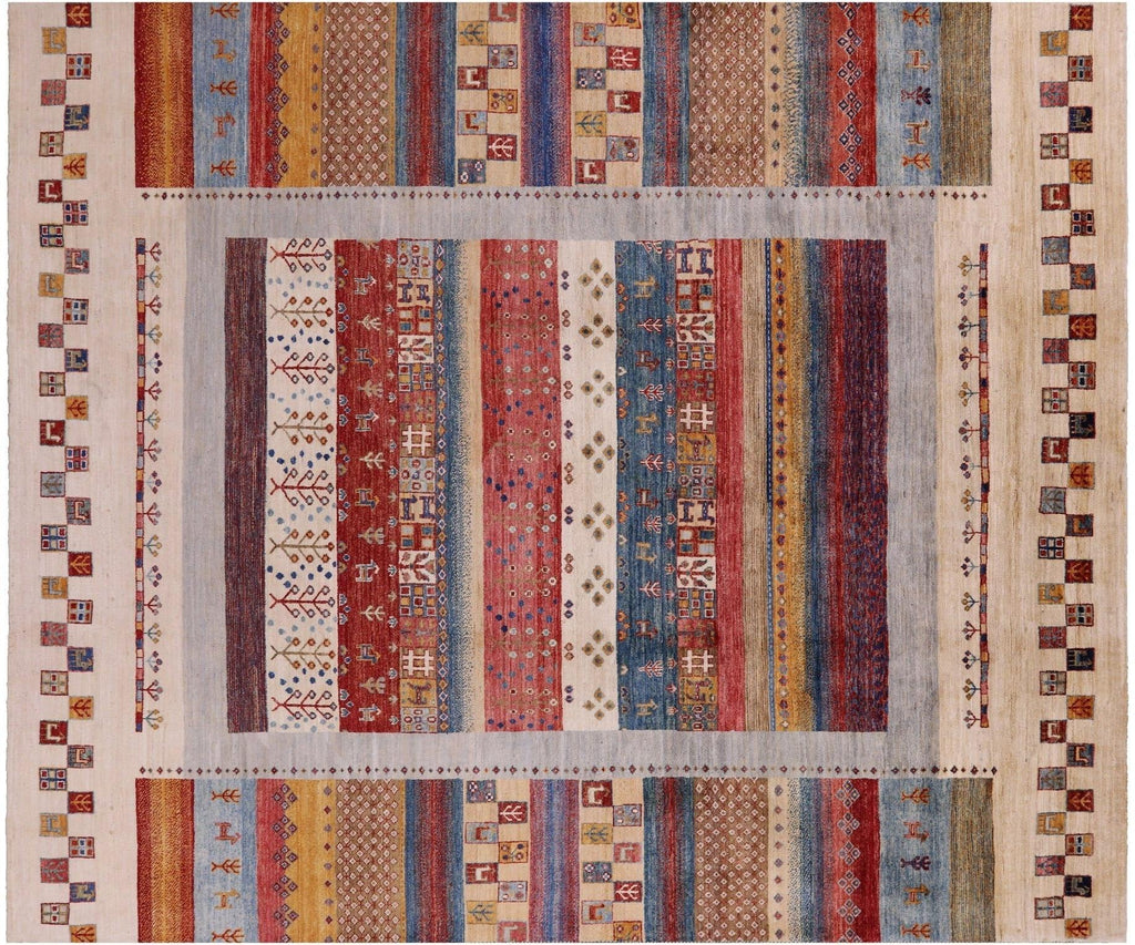 Tribal Persian Gabbeh Hand-Knotted Wool Rug - Manhattan Rugs