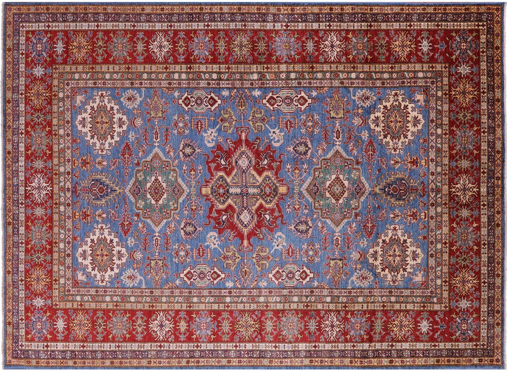 Hand-Knotted Super Kazak Geometric Wool Rug - Manhattan Rugs