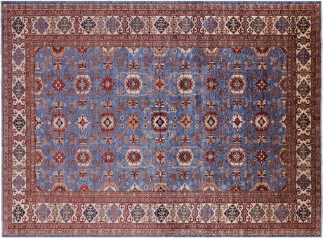 Super Kazak Geometric Hand-Knotted Rug - Manhattan Rugs