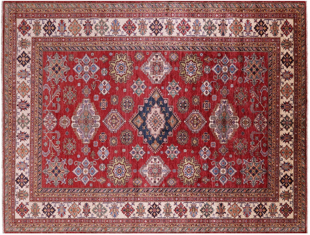 Handmade Geometric Super Kazak Wool Rug - Manhattan Rugs