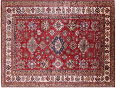 Handmade Geometric Super Kazak Wool Rug - Manhattan Rugs