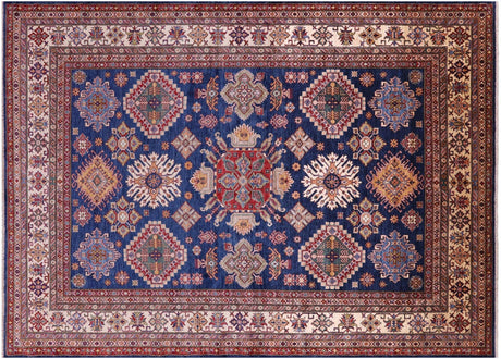 Super Kazak Geometric Handmade Wool Rug - Manhattan Rugs