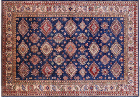 Super Kazak Hand Knotted Geometric Rug - Manhattan Rugs