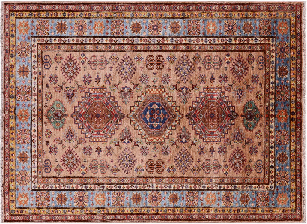 Super Kazak Geometric Hand-Knotted Wool Rug - Manhattan Rugs