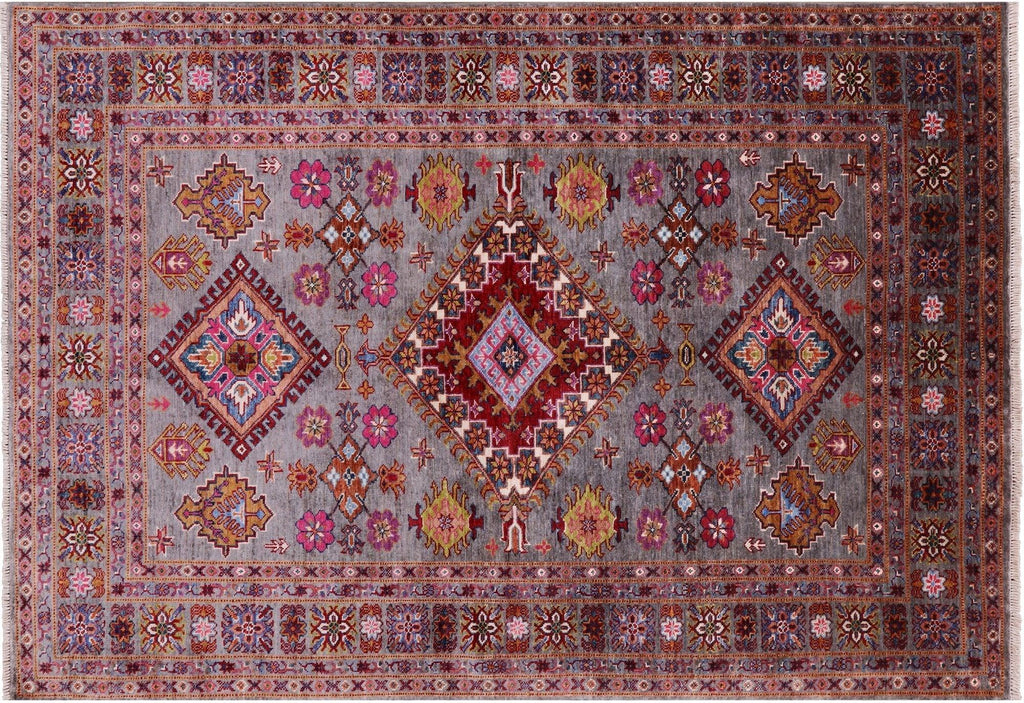 Handmade Geometric Super Kazak Wool Rug - Manhattan Rugs