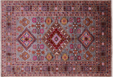 Handmade Geometric Super Kazak Wool Rug - Manhattan Rugs
