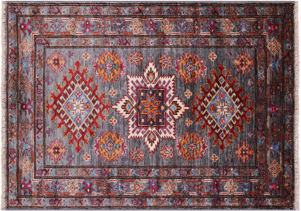 Geometric Super Kazak Handmade Wool Rug - Manhattan Rugs