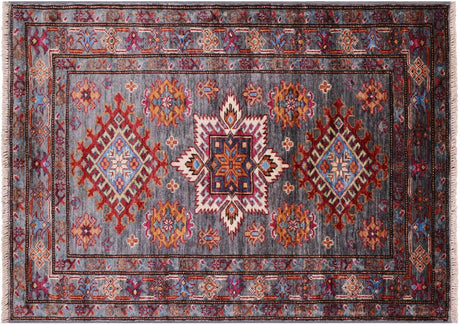 Geometric Super Kazak Handmade Wool Rug - Manhattan Rugs