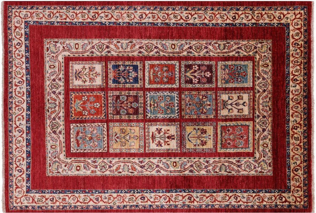 Persian Garden Design Hand-Knotted Wool Rug - Manhattan Rugs