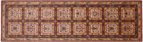 Runner Handmade Persian Garden Design Rug - Manhattan Rugs