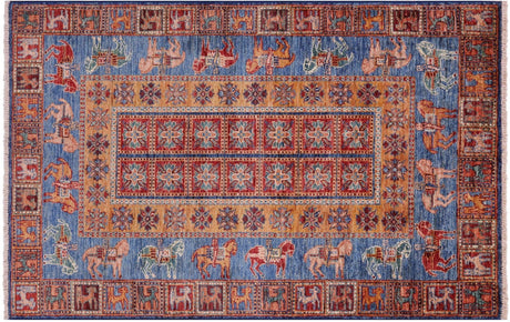 Handmade Antiqued Pazyryk Historical Design Rug - Manhattan Rugs