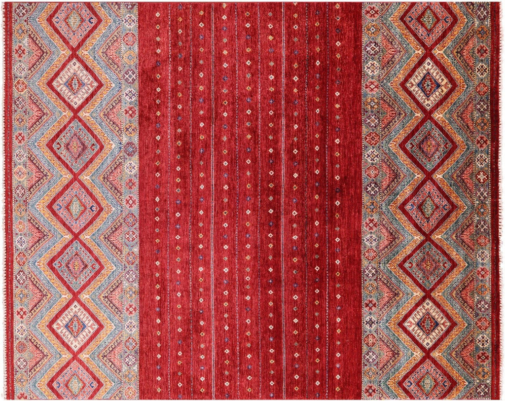 Hand-Knotted Khorjin Super Kazak Wool Rug - Manhattan Rugs
