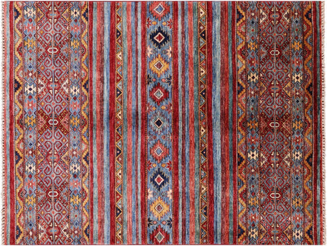 Hand Knotted Khorjin Super Kazak Wool Rug - Manhattan Rugs