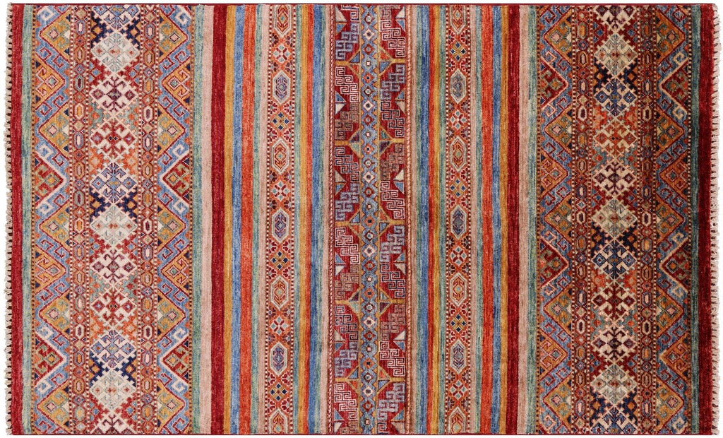 Hand-Knotted Khorjin Super Kazak Wool Rug - Manhattan Rugs