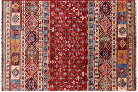 Hand-Knotted Super Kazak Khorjin Wool Rug - Manhattan Rugs