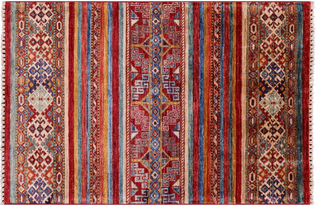 Super Kazak Khorjin Hand-Knotted Rug - Manhattan Rugs