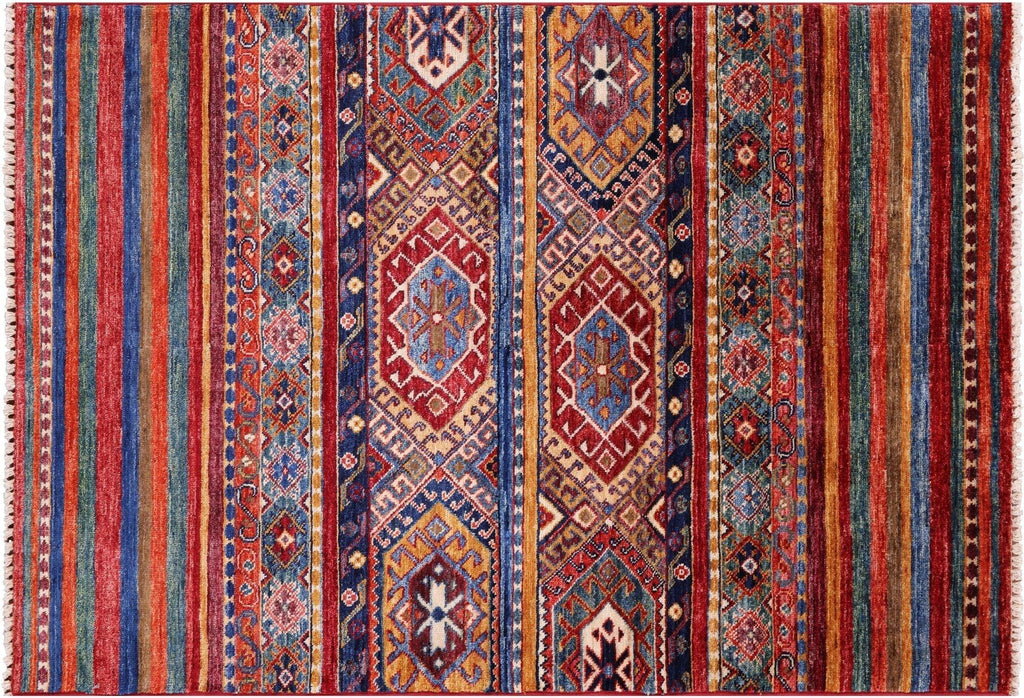 Hand Knotted Khorjin Super Kazak Rug - Manhattan Rugs