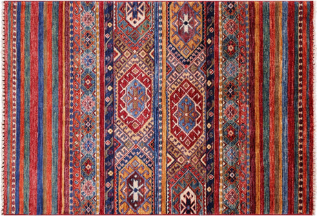 Hand Knotted Khorjin Super Kazak Rug - Manhattan Rugs