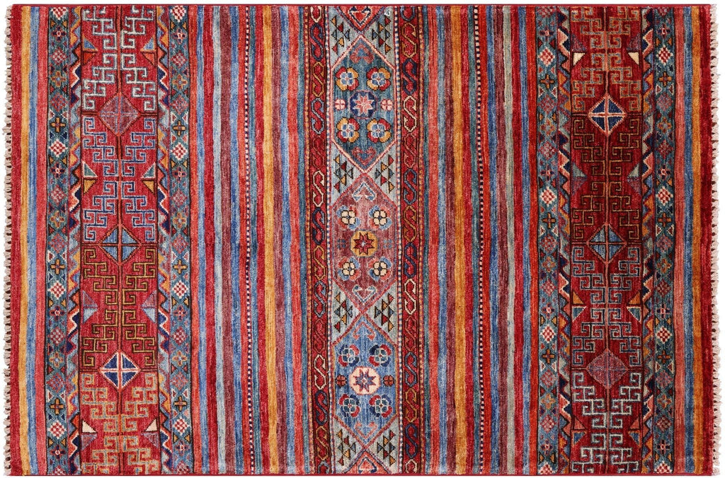 Hand Knotted Super Kazak Khorjin Wool Rug - Manhattan Rugs