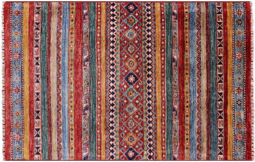 Hand-Knotted Khorjin Super Kazak Rug - Manhattan Rugs