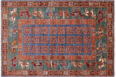 Antiqued Pazyryk Historical Design Hand Knotted Rug - Manhattan Rugs