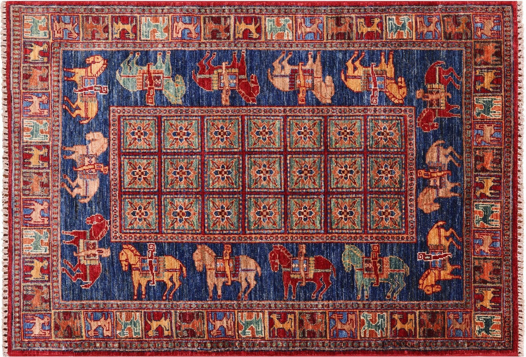 Antiqued Pazyryk Historical Design Hand-Knotted Rug - Manhattan Rugs