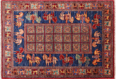 Antiqued Pazyryk Historical Design Hand-Knotted Rug - Manhattan Rugs