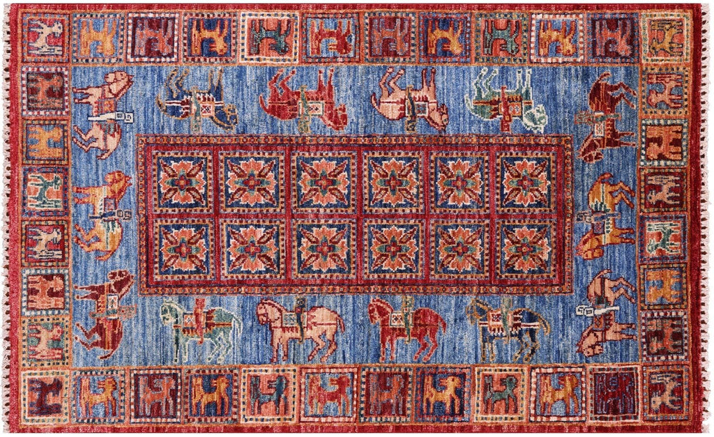 Antiqued Pazyryk Historical Design Handmade Rug - Manhattan Rugs