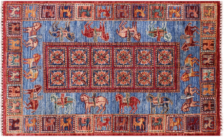 Antiqued Pazyryk Historical Design Handmade Rug - Manhattan Rugs