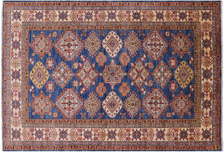 Handmade Super Kazak Geometric Wool Rug - Manhattan Rugs