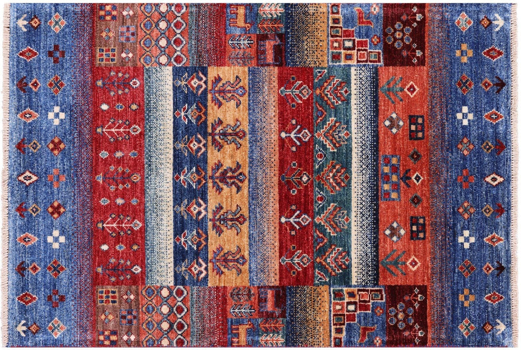 Persian Gabbeh Tribal Hand Knotted Wool Rug - Manhattan Rugs