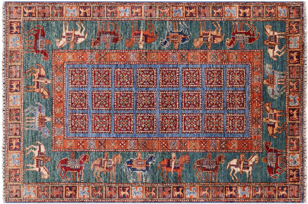 Antiqued Pazyryk Historical Design Handmade Rug - Manhattan Rugs