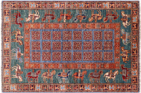 Antiqued Pazyryk Historical Design Handmade Rug - Manhattan Rugs
