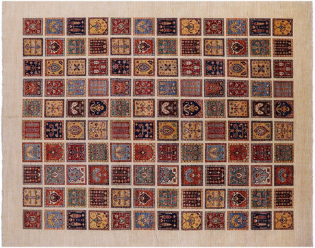 Hand-Knotted Garden Design Persian Wool Rug - Manhattan Rugs