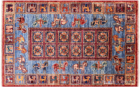 Handmade Antiqued Pazyryk Historical Design Rug - Manhattan Rugs
