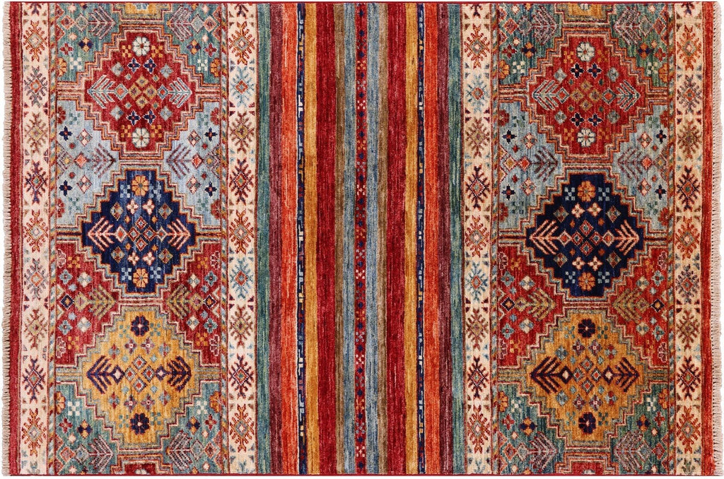 Handmade Khorjin Super Kazak Wool Rug - Manhattan Rugs