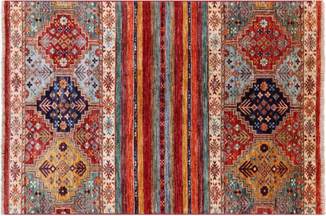 Handmade Khorjin Super Kazak Wool Rug - Manhattan Rugs