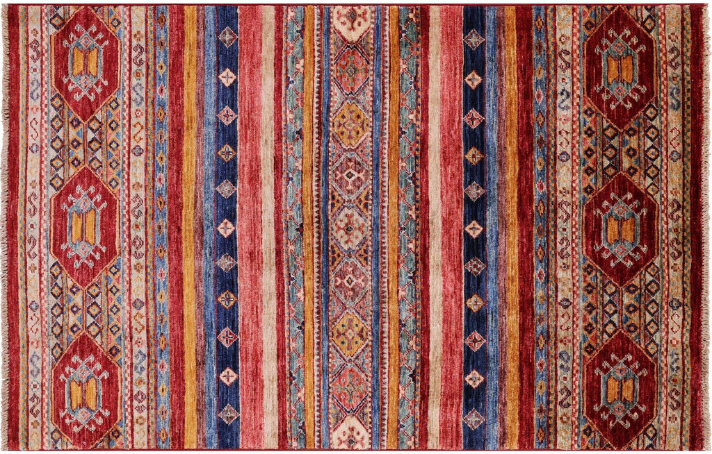 Hand Knotted Khorjin Super Kazak Rug - Manhattan Rugs