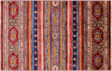Hand Knotted Khorjin Super Kazak Rug - Manhattan Rugs