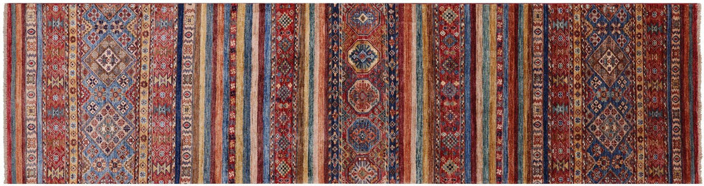 Runner Khorjin Super Kazak Hand-Knotted Wool Rug - Manhattan Rugs