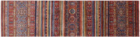Runner Khorjin Super Kazak Hand-Knotted Wool Rug - Manhattan Rugs